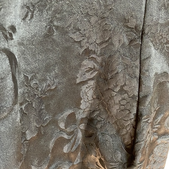 vintage scott mcclintock black brocade white lace off the shoulder dress - Picture 4 of 13